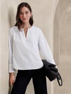 Banana Republic Factory Poplin Popover Top